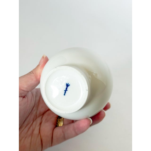 Traditional Vintage KPM Berlin White Porcelain Vase For Sale - Image 3 of 5