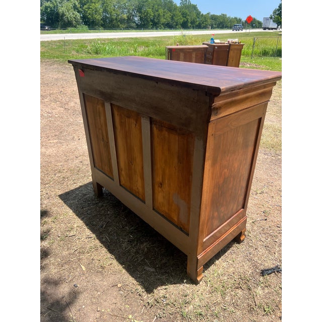 French 19th Century Louis Philippe Solid Walnut Two Door Buffet For Sale - Image 6 of 12