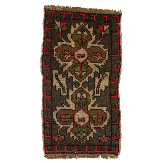 Vintage Mid Century Hand-Knotted Rug For Sale - Image 4 of 4