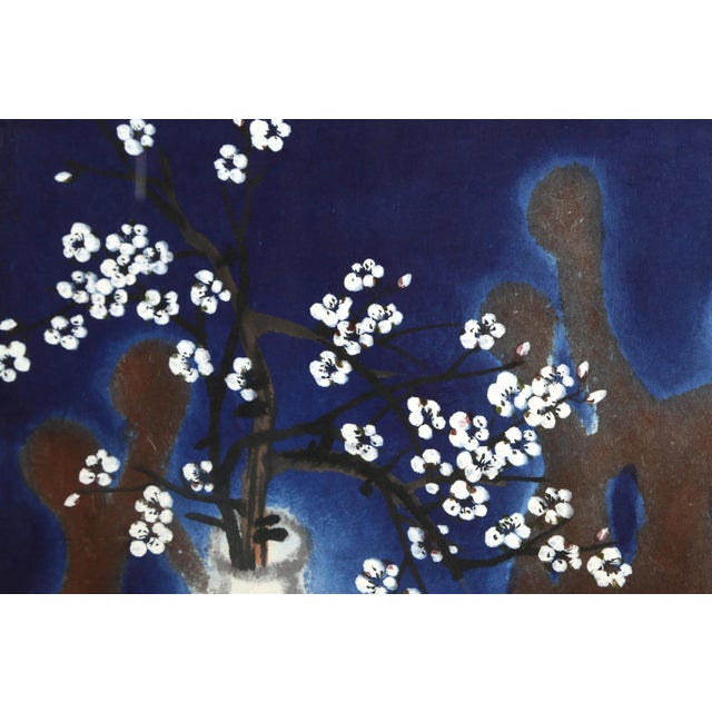 Flowers & Human Bong-Kyu Ahn Korean (1938) Date: 1997 Natural pigment paint on handmade paper, signed and dated upper...