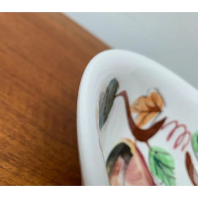 Vintage Ceramic Bowl with Handpainted Floral Decor from S.S. Crown, Japan For Sale - Image 9 of 15