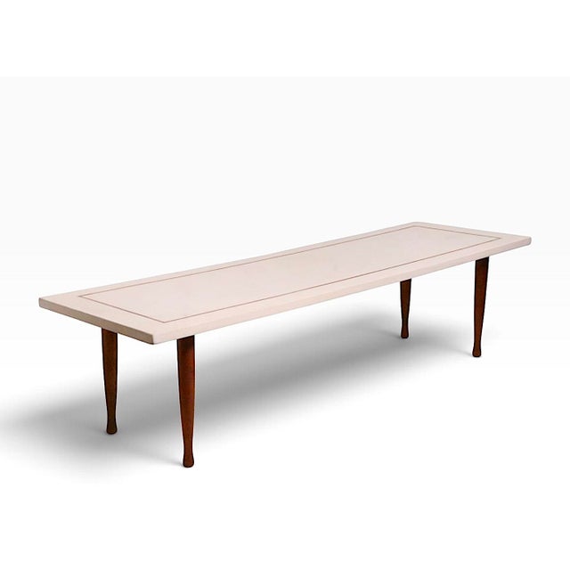 Mid Century Stone and Wood Coffee Table For Sale - Image 11 of 16