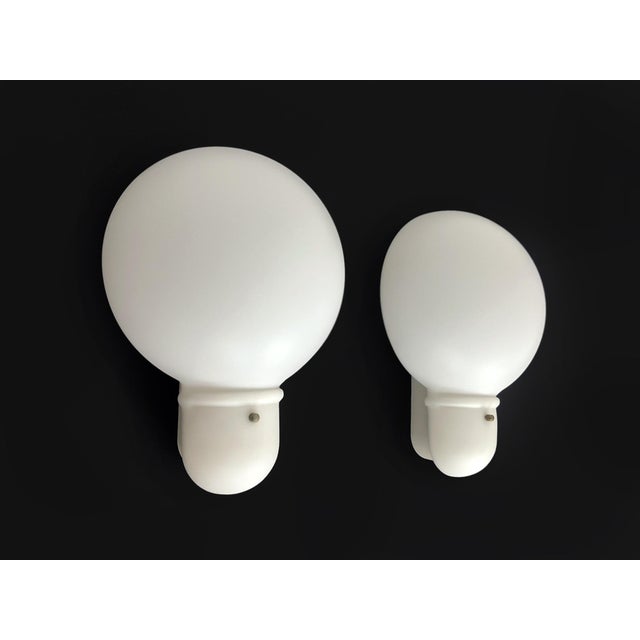 Vintage Italian Lightbulb-Shaped Wall Sconces, 1980s, Set of 2 For Sale - Image 4 of 11