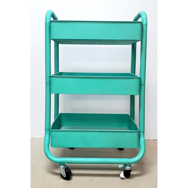 Vintage Rolling 3Tier Utility Bar Cart Chairish