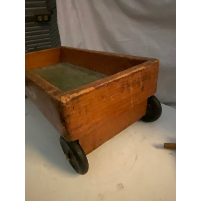 Antique Child’s Wagon Wooden Carriage Buggy Horses For Sale - Image 11 of 13