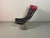 Metal Mid-Century Modern Danish Interdane Lounge Chair in Black and Red Leather by Oluf Lund for Trio-Line, Denmark, 1990s For Sale - Image 7 of 17