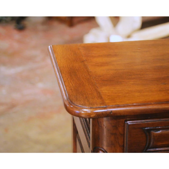 Mid 20th Century Mid-Century French Louis XV Carved Oak Four-Door Enfilade Buffet With Drawers For Sale - Image 5 of 15