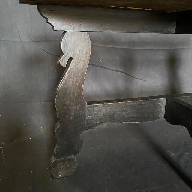 Antique Spanish Ebony Demilune Tables, Consoles or Side Tables -A Pair For Sale - Image 4 of 12