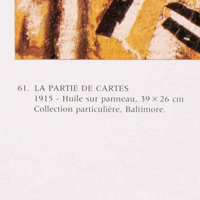 1990 After Fernand Leger "The Card Game", Full-Color Parisian Print For Sale In Dallas - Image 6 of 9