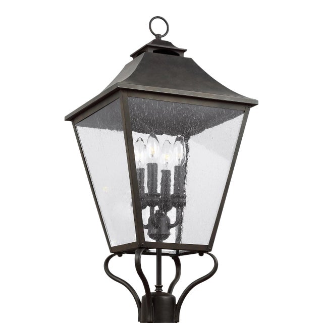 Sean Lavin by Visual Comfort Studio Galena Large Post Lantern, Sable For Sale