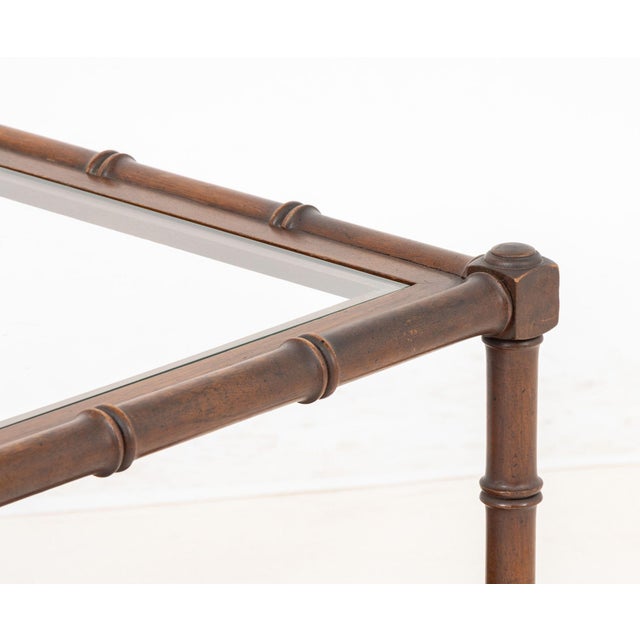 Regency Style Faux Bamboo Side Tables, Pair For Sale - Image 4 of 6