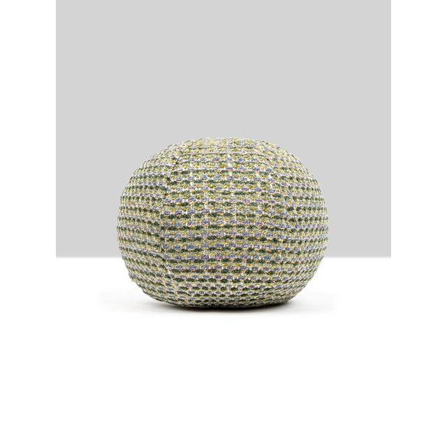 Contemporary The House Of Scalamandré Heatherton Circle Pillow In Glen For Sale - Image 3 of 3