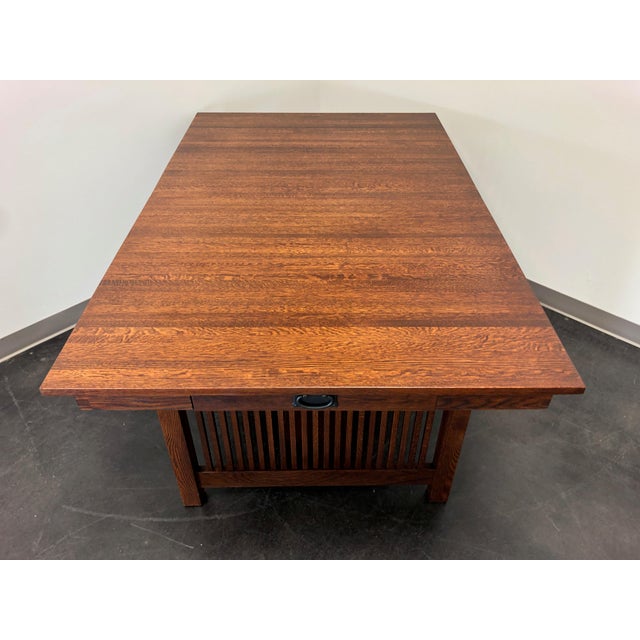 Le Meuble Villageois Mission Oak Dining Set Table + 6 Chairs Chairish