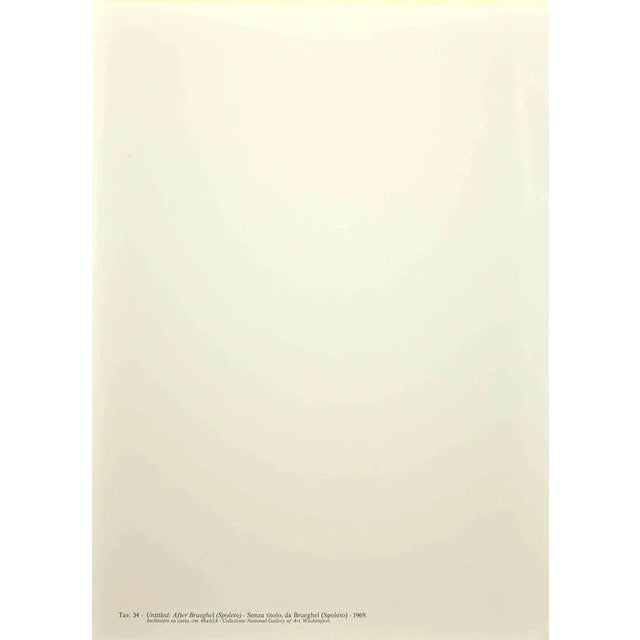 After Brueghel (Spoleto ) is an offset and lithograph print realized on Fabriano Paper after a drawing by Willem De...