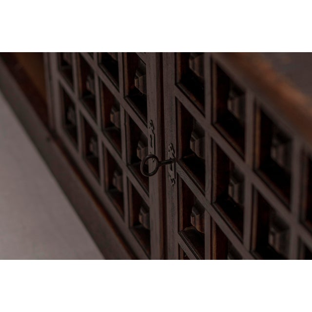 French Brutalist Sideboard in Oak, 1970s For Sale - Image 6 of 18