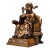 Antique Chinese Gilt Bronze Dragon King Statue With Polychrome Paint For Sale