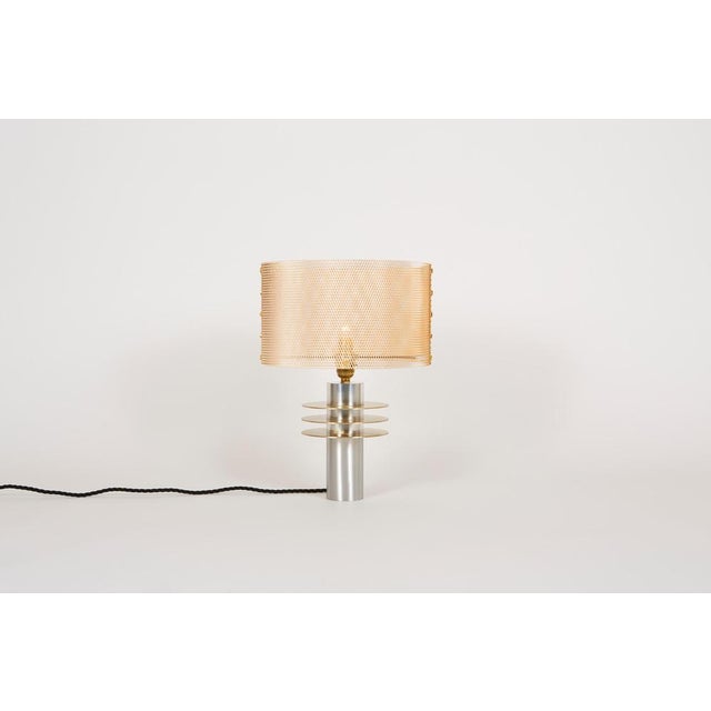 Metal Black Swan Table Lamp in Brass with Aluminum and Steel by Marine Breynaert For Sale - Image 7 of 10