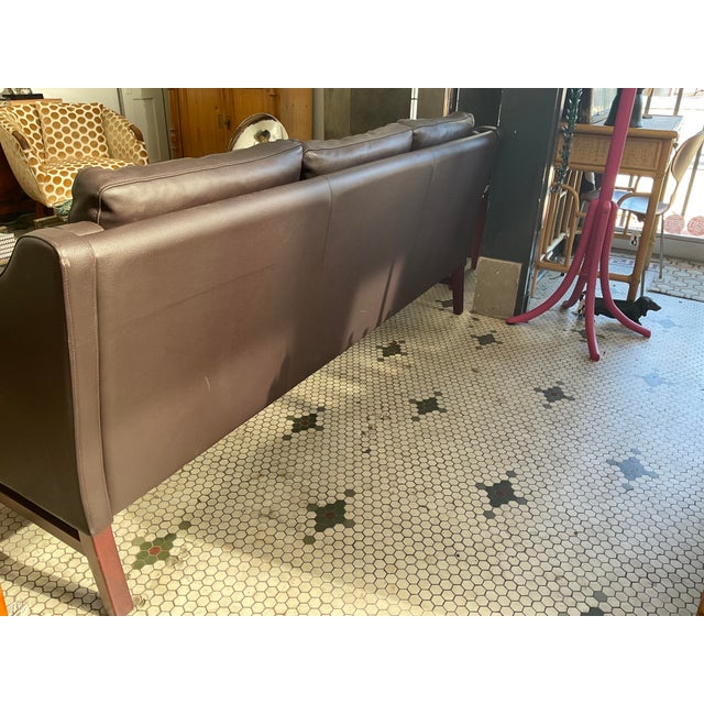 1970s Skipper Mobler Attributed Danish Sofa in Chic Chocolate Leather For Sale - Image 18 of 18