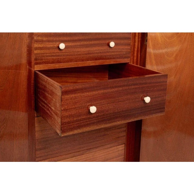 Exceptional Antique Maple Wood Art Deco Bar Cabinet or Sideboard 1930s For Sale - Image 11 of 12