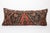 Early 20th Century Antique Handwoven Kurdish Rug Lumbar Pillow Cushion -16'' X 38'' For Sale - Image 5 of 9