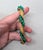 Green Vintage 1960s Signed Napier Goldtone Faux-Jade Beaded Twisted Bracelet For Sale - Image 8 of 8