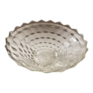 Vintage Colony Whitehall Clear Glass Footed Serving Bowl Fruit Bowl Centerpiece