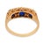 Late 19th Century Victorian English Gia No Heat Sapphire Diamond 18k Yellow Gold Band Ring, Size 6.75 For Sale In Los Angeles - Image 6 of 8
