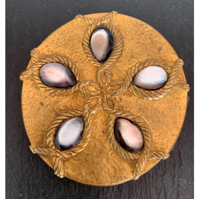 Mid-Century Modern A Bronze Compact Box by French Art Jeweler Line Vautrin For Sale - Image 3 of 7