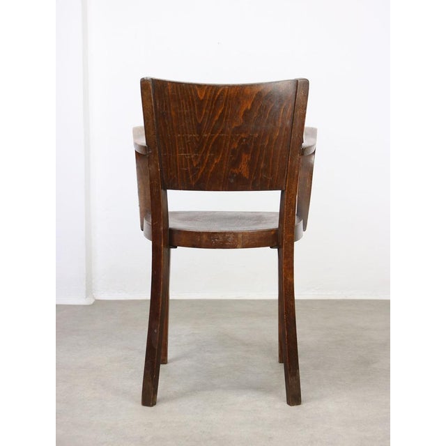 Brown Antique Bentwood B47 Armchair attributed to Michael Thonet, 1920s For Sale - Image 8 of 16
