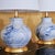 Pair of Jonathan Y Holly Marbleized Ceramic Table Lamps in Blue & White For Sale - Image 14 of 18