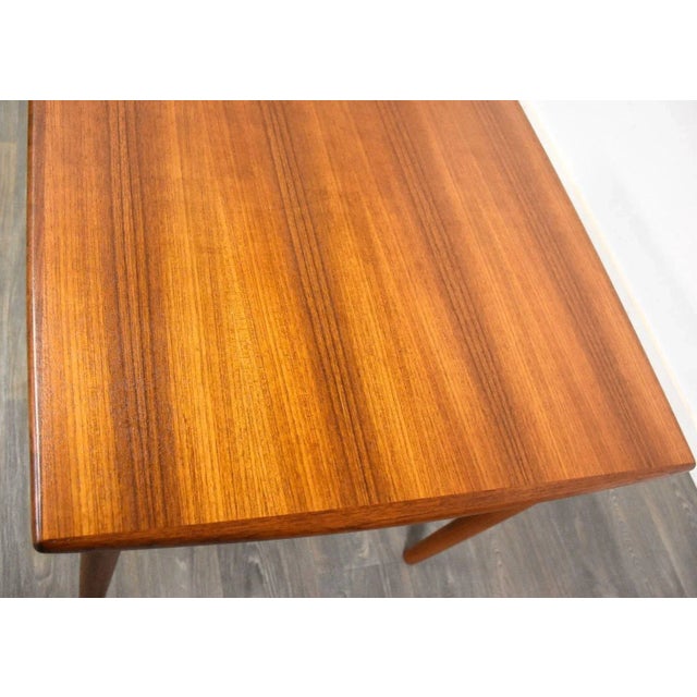 Danish Modern Teak Draw Leaf Dining Table For Sale - Image 9 of 10