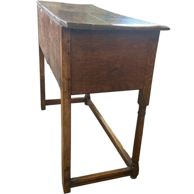 Antique George I English Oak Console Table, 1700s For Sale - Image 3 of 8