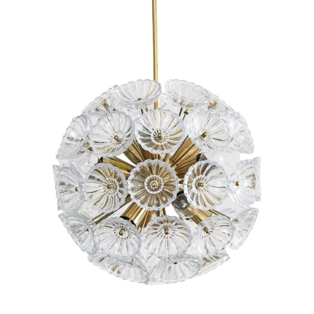Vintage Space Age DDR Dandelion Sputnik Lamp Pendant Light from Veb Ebersbach, GDR, 1960s For Sale