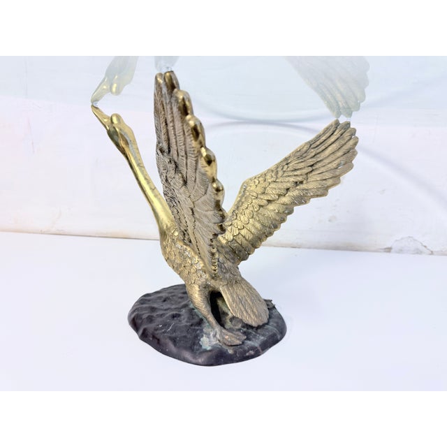 Hollywood Regency Swan Metal Coffee Table, 1960s For Sale - Image 6 of 11