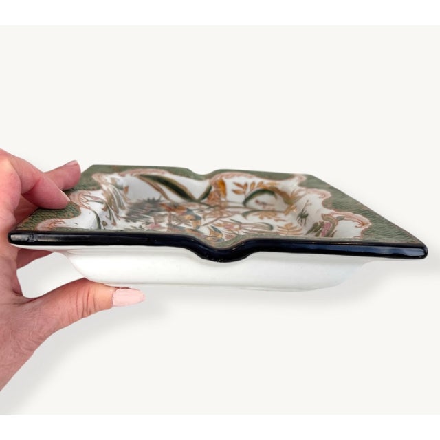 Vintage Gien France “Oiseaux De Paradis” Faience Vide Poche Tray For Sale In New York - Image 6 of 14