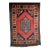 Vintage Kurdish Tribal Area Rug, Handwoven Wool, Red Medallion Design, 4' x 5' For Sale