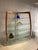 Italian Cherry Wood Wall Unit with Lacquered Back Panel and Glass Shelves, 1980s For Sale - Image 9 of 9
