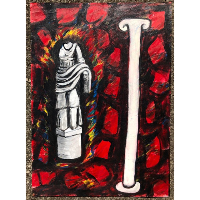 Postmodern acrylic on heavy paper by Atlanta artist Adrienne Anderson (1949-2020). Anderson earned her MFA from University...