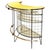 Yellow Mid-Century Modern Curved Iron and Glass Bar with Yellow Glass Top, Italy, 1950 For Sale - Image 8 of 8