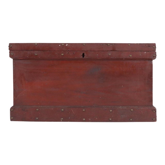 Vintage Pine Trunk With Canadian Travel Memorabilia For Sale