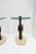 Italian Gothic Brass Glass & Travertine Marble Side or End Tables, Pair For Sale - Image 11 of 13