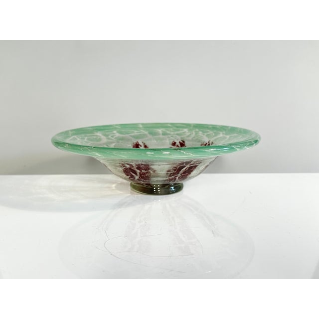Art Deco Ikora Art Glass Bowl with Crackle Decoration by Karl Wiedemann for WMF, Germany, 1930s For Sale - Image 4 of 16