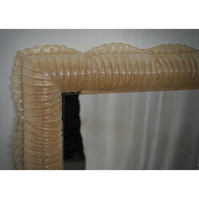 Metal Illuminated Golden Murano Glass and Brass Wall Mirror, 2000 For Sale - Image 7 of 13