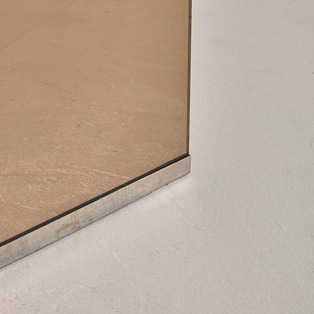 Italian Bronze Mirrored Dining Table Attributed to Gavina, 1975 For Sale - Image 10 of 12