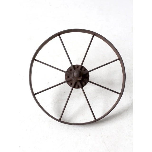 Early 20th Century Antique Iron Wheel For Sale - Image 5 of 10