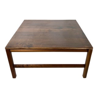 Vintage Modern Walnut Low Profile Coffee Table For Sale