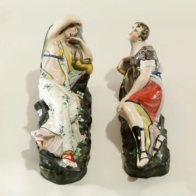 Staffordshire Antique Staffordshire Anthony and Cleopatra- a Pair For Sale - Image 4 of 13