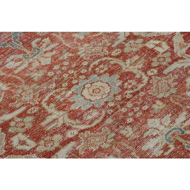Vintage Oushak-Style European Rug in Red, With Floral Patterns From Rug & Kilim For Sale In New York - Image 6 of 7