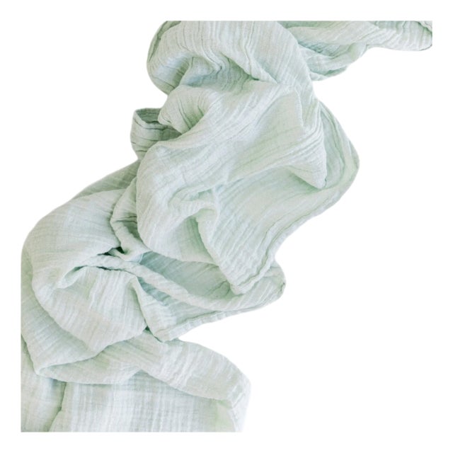 Organic Cotton Table Runner - Sage For Sale