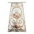 Aubusson Embroidered Tapestry on Vintage Brass Pole With Neoclassical Floral Medallion Motif For Sale